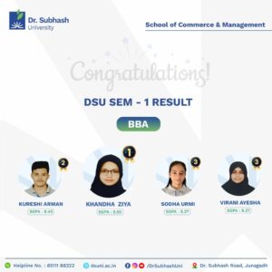 DSU Commerce Excels: BBA Toppers Honored