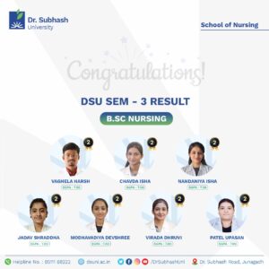 B.Sc. Nursing topper, Dr. Subhash University, best private university in Gujarat, nursing education in Gujarat, top nursing college Gujarat, nursing student success story, Semester 3 nursing topper, nursing career inspiration, nursing college Junagadh, compassionate nursing, School of Nursing Dr. Subhash University, clinical training nursing students, nursing with empathy, nursing student achievements, healthcare education Gujarat, future nurse leader, practical nursing skills, nursing community outreach, academic excellence in nursing, top nursing university in Gujarat