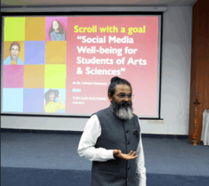 digital learning seminar Junagadh, Scroll with a Goal Dr. Subhash University, best private university in Gujarat, digital education for students, social media in education, academic use of Instagram and YouTube, purposeful scrolling tips, smart social media habits for students, Topclues Solutions seminar, integrating digital habits in learning, social media seminar in Gujarat colleges, using LinkedIn for student growth, educational content on social media, microlearning through reels, online study tips for students, how to use YouTube for learning, student digital branding tips, mindful social media use, neuroscience of social media habits, academic success with digital tools, seminars for Arts and Science students Gujarat, modern education trends Gujarat, innovative learning strategies in universities