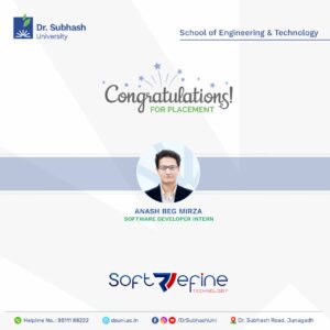 campus placement success story, Dr. Subhash University placement, best private university in Gujarat, Soft Refine Technology placement, top university for placements in Gujarat, industry-ready students Gujarat, student career success Gujarat, professional journey after graduation, IT placement Gujarat, training and placement cell DSU, university to corporate transition, practical learning Gujarat, industry exposure for students, DSU placement drive, skill-based education Gujarat, job opportunities for graduates Gujarat, corporate recruitment Gujarat, real-world training for students, resume building and interview training, best university for engineering placements, student empowerment Gujarat, academic excellence and employability, DSU student achievement, higher education with job placement