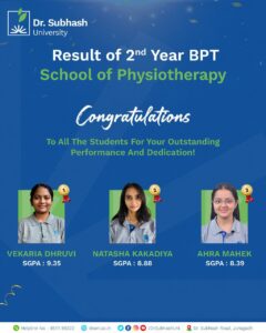 Dr. Subhash University Junagadh, best private university in Gujarat, BPT course in Gujarat, Bachelor of Physiotherapy in Junagadh, physiotherapy college in Gujarat, best physiotherapy college in Junagadh, BPT students achievement, physiotherapy education in Gujarat, clinical training in physiotherapy, practical learning in physiotherapy, physiotherapy internships in Gujarat, hands-on physiotherapy learning, physiotherapy clinical exposure, physiotherapy curriculum Gujarat, evidence-based physiotherapy practice, physiotherapy research and learning, BPT milestone celebration, Dr. Subhash University physiotherapy department, physiotherapy skills development, best university for physiotherapy in Gujarat, physiotherapy student success stories, future healthcare professionals in Gujarat, physiotherapy practical exams, physiotherapy mentorship programs, physiotherapy lab training, physiotherapy academic excellence, clinical reasoning in physiotherapy, physiotherapy case study learning, kinesiology and biomechanics training, physiotherapy career development, Dr. Subhash University BPT program
