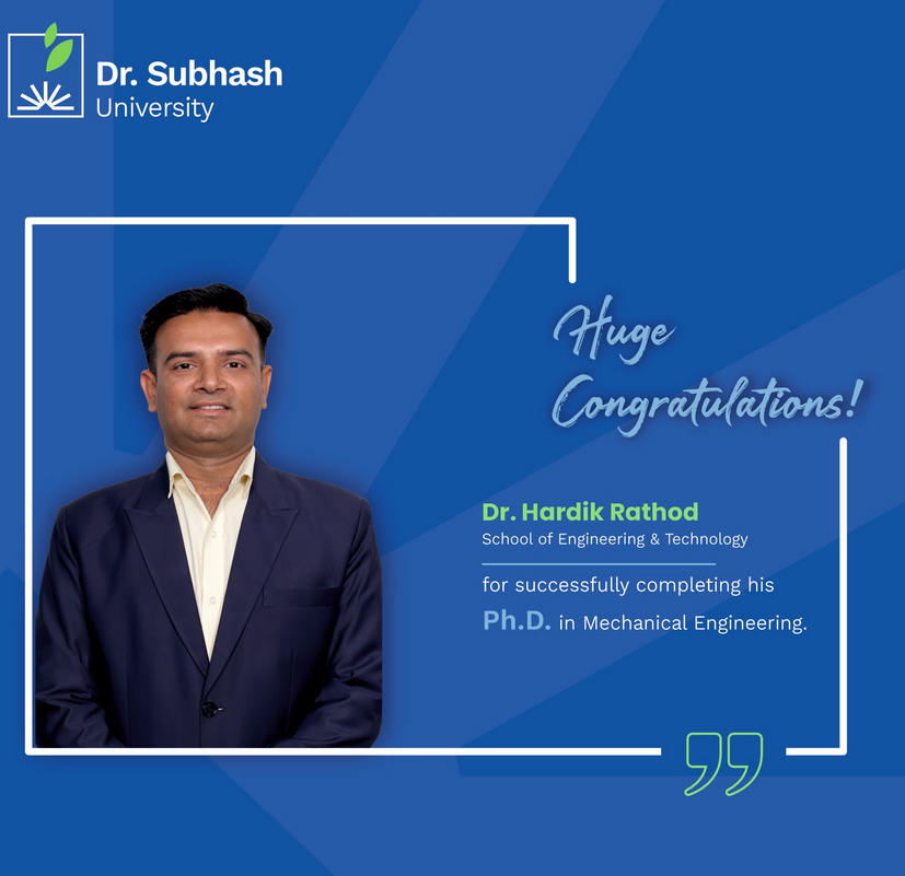 The Highest Degree of Excellence: Congratulations, Dr. Hardik Rathod! 1 dsu phd