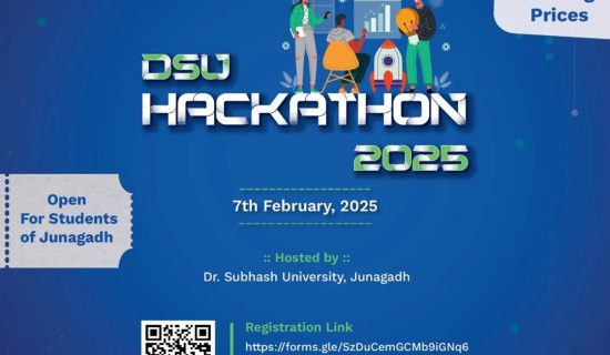 Best private university in junagadh- Dr. Subhash University, Hackathon 2025