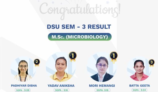 M.Sc. Microbiology results, Microbiology excellence, Microbiology education, best private university in Gujarat, Dr. Subhash University, Microbiology achievements, top Microbiology university, Microbiology SGPA toppers, academic excellence, microbial research, biotechnology, environmental science, healthcare microbiology, laboratory research, microbiology students, future scientists, microbiological innovations, disease research, advanced laboratories, microbiology discoveries