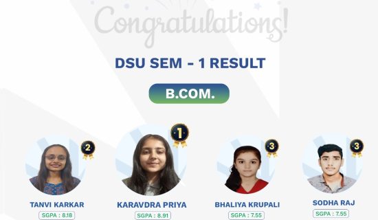 B.Com Semester 1 results, best private university in Gujarat, Dr. Subhash University, commerce education, B.Com toppers, academic excellence, commerce studies, business education, finance and accounting, career in commerce, top commerce university in Gujarat, business management, entrepreneurship, financial literacy, commerce curriculum, industry exposure, commerce career opportunities, student success, best commerce college in Gujarat, B.Com degree benefits