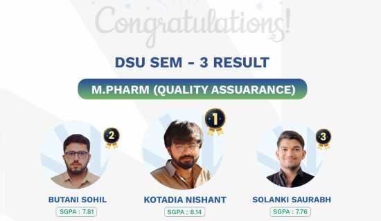 M.Pharm achievements, Quality Assurance in pharmaceuticals, best private university in Gujarat, Dr. Subhash University, pharmaceutical education, M.Pharm Semester 3 results, top pharmacy students, pharmacy university in Gujarat, pharmaceutical quality and safety, regulatory guidelines in pharma, Good Manufacturing Practices (GMP), pharmacy career opportunities, pharmacy research, pharmaceutical sciences education, industry-aligned curriculum, skill-based training, healthcare and pharmaceuticals, academic excellence in pharmacy, top pharmacy colleges in Gujarat