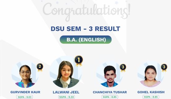 B.A. English results, best private university in Gujarat, Dr. Subhash University, English literature education, top university for arts in Gujarat, language and literature studies, academic excellence in English, communication skills development, critical thinking in literature, creative writing courses, journalism and content writing careers, English degree benefits, top-performing students, humanities education in Gujarat, university ranking in Gujarat, career opportunities for English graduates