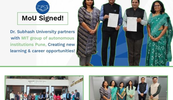 Dr. Subhash University, MIT Group of Institutions, academic collaboration, MoU partnership, best private university in Gujarat, student exchange programs, faculty research collaboration, higher education partnership, resource sharing, technological innovation, joint research projects, global networking, international academic collaboration, industry-driven solutions, educational excellence, research and development, cross-cultural learning, academic growth, university partnerships, world-class education
