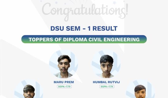 Diploma in Civil Engineering, civil engineering students, civil engineering education, construction industry, infrastructure development, engineering education, best private university in Gujarat, DSU engineering, civil engineering toppers, engineering excellence, practical training, industry exposure, engineering career, civil engineering curriculum, technical skills, future engineers, engineering university in Gujarat, Dr. Subhash University, engineering programs, engineering success