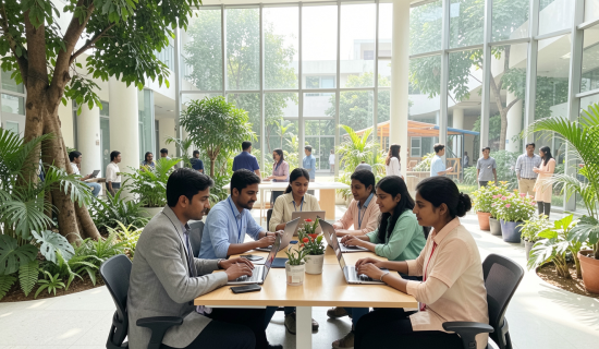 dsu-indian-university-faculty-collaborating