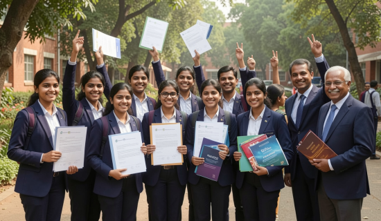 students-on-campus-celebrating-placement